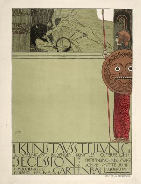 第一届分裂展览的海报，G. Klimt