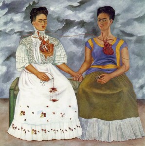 这两幅画是1939年在墨西哥城现代艺术博物馆的布面油画
