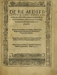 De Re AeDificatoria，Leon Battista Alberti的第一页。