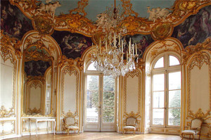 椭圆形房间，Hôtel de Soubise。日尔曼Boffrand,建筑师。查尔斯-约瑟夫·纳托尔的画作。1735-1740。