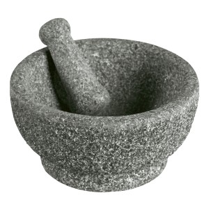 砂浆和杵用于研磨种子的食物，进入小块或粉末。
