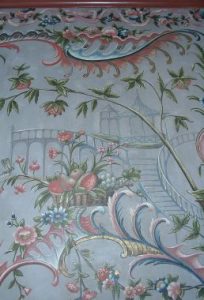 画布上的壁纸，手绘的中国风饰品。