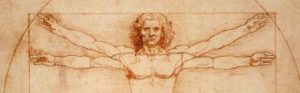 约1487年，列奥纳多·达·芬奇的《维特鲁威人》;模数的灵感之一。