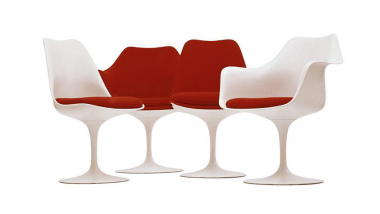 The four versions of the Tulip Chair.