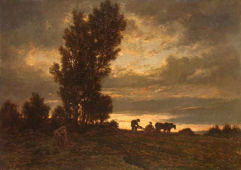 Théodore卢梭，《农夫的风景》(1860年至1862年)。