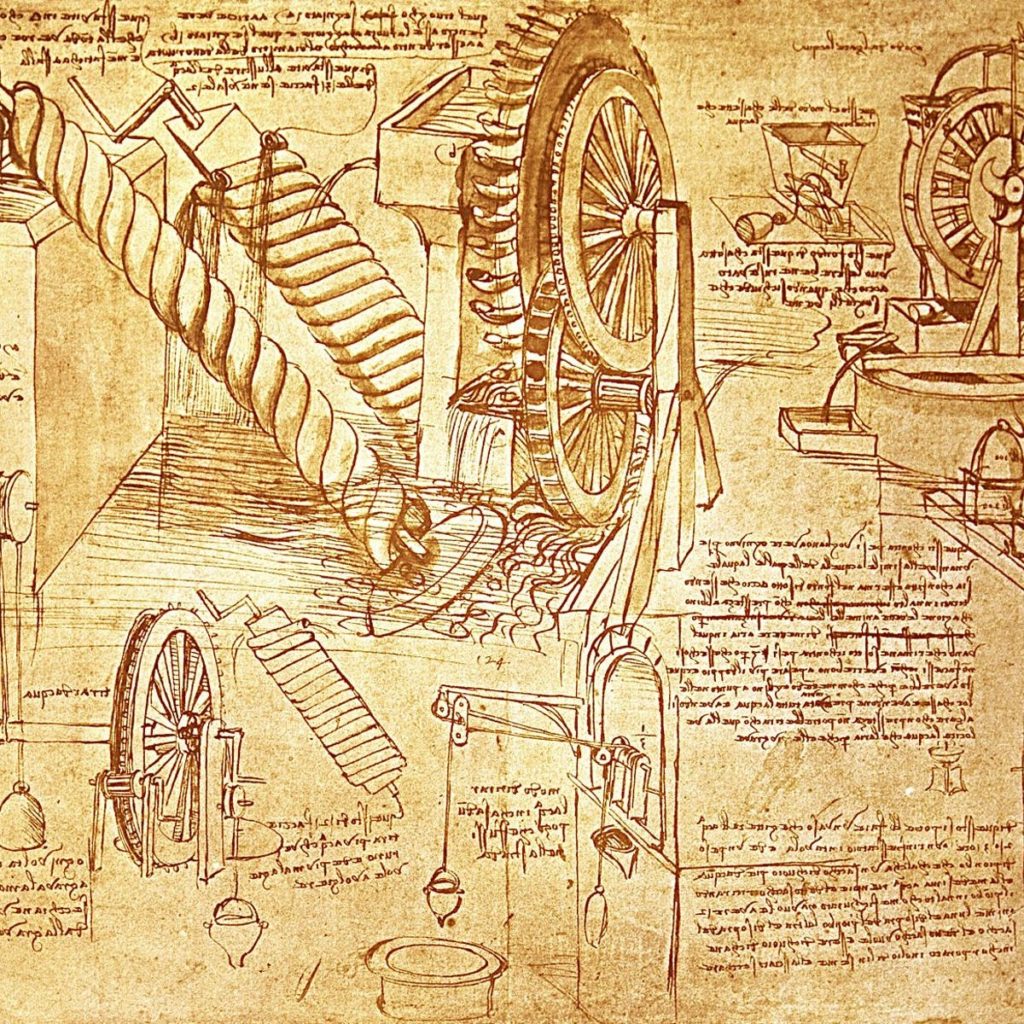 莱昂纳多发明的图纸