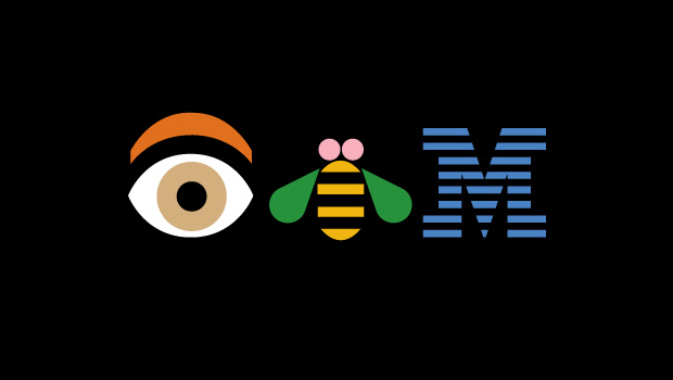 “眼睛蜜蜂M”雷布斯标志为IBM。1981