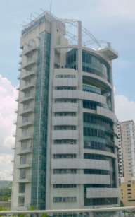 La tour Mesiniaga avec son noyau d'ascenseur -(1992年，马来西亚雪兰莪)