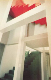 第VI家的内部组织，vue sur ' escaler 'envers, point emblsamatique de la maison。