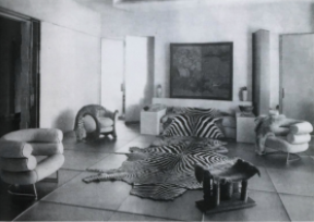Le salon de verre(玻璃沙龙)由Paul Ruaud设计，家具由Eileen Gray设计
