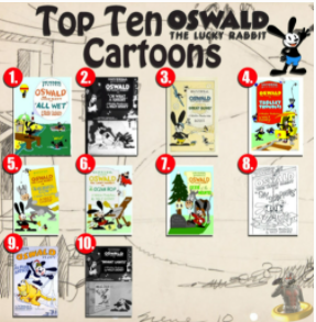 沃尔特·迪士尼的第一个卡通动物，十大幸运兔奥斯瓦尔德卡通
