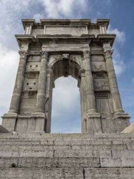 A photo of the Arch of Trajan, from Italy, Ancona.