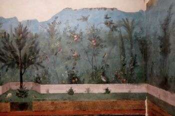 公元前30-20年奥古斯都皇帝的妻子Livia别墅三柱楼的壁画;罗马马西莫宫(Palazzo Massimo alle Terme