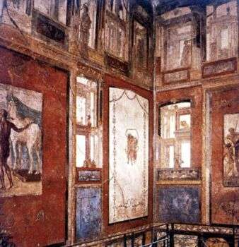 伊克西翁房间Vetii:第四种风格的壁画照片。