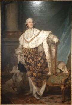 身着精致服装的路易十六的肖像。