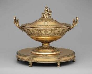 盖碗,查尔斯·珀西(French, Paris 1764–1838 Paris), Silver gilt, French, Paris.