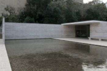 Exterior of the Barcelona Pavilion.