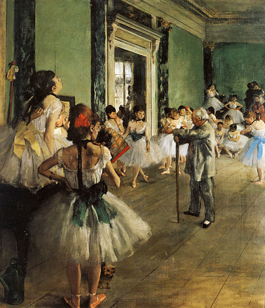 埃德加·德加， “舞蹈班（LA CLASSE德探戈）”，（1873-1876）。
