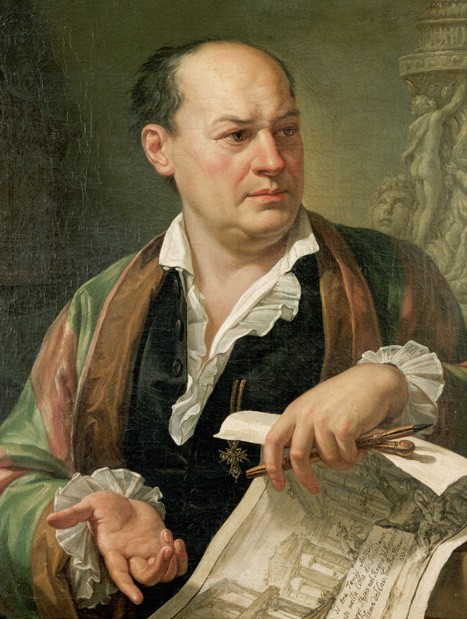 彼得罗·拉布鲁奇《乔瓦尼·巴蒂斯塔·皮拉内西的遗像》(1720-1778)。