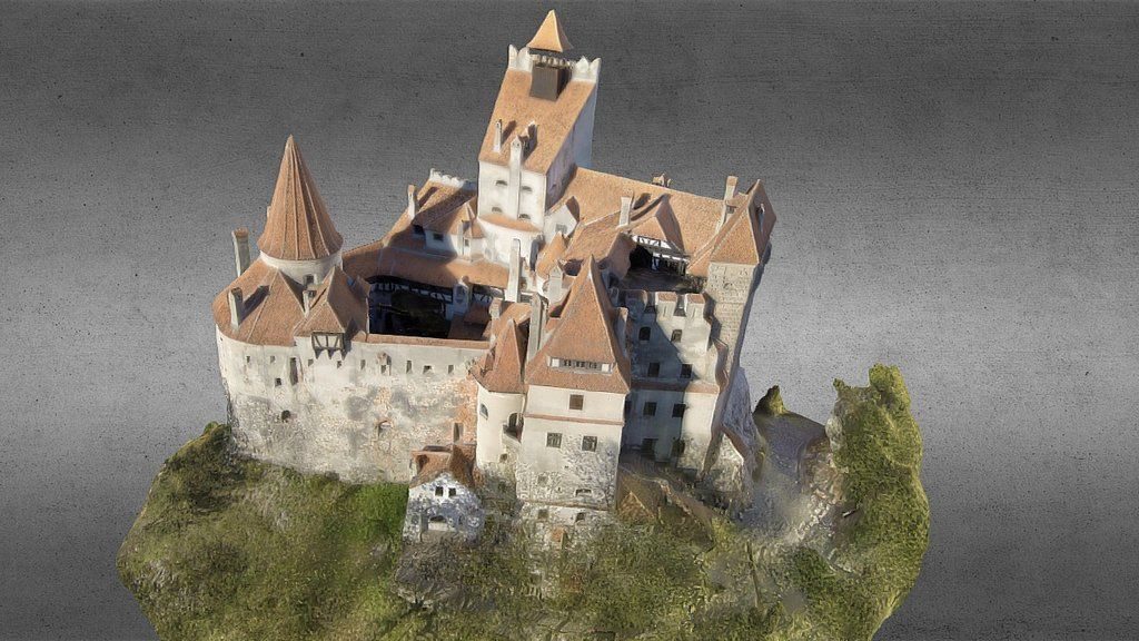 特兰西瓦尼亚布兰城堡的三维摄影测量重建。
