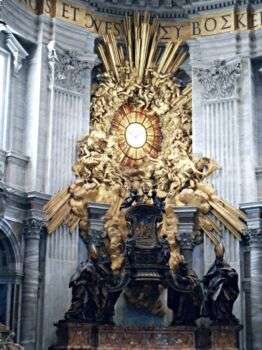 圣皮埃尔教堂(La chaise de Saint-Pierre avec quatre博士de l'Église)(1656-1665) -吉安·洛伦佐·贝尔尼尼-圣皮埃尔教堂-梵蒂冈城/罗马。